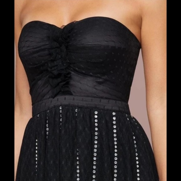 LAST ONE! bebe CRYSTAL BURST TULLE DRESS - Picture 5 of 10